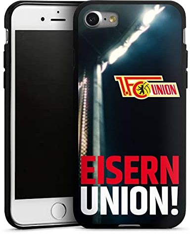 DeinDesign Silikon Hülle kompatibel mit Apple iPhone SE (2020) Case schwarz Handyhülle Fanartikel 1. FC Union Berlin Fußball