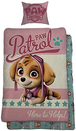Bettwäsche Paw Patrol Skye-Here to Help Bezug 135x200cm Kissen 80x80cm 100% Baumwolle