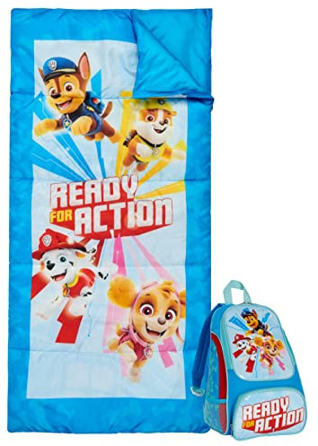 Exxel Outdoors Paw Patrol Rucksack und Schlafsack Set - Paw Patrol Kinder Indoor/Outdoor Kit, 2-teiliges Set, Multi, (N-2PC21PAW)