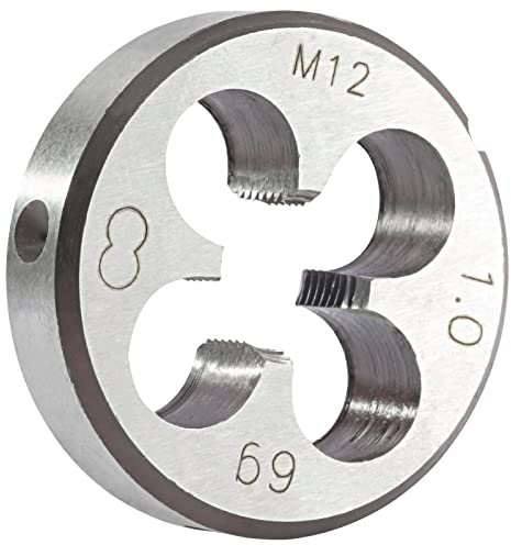 Aceteel M12 x 1 mm metrisches rundes Gewindeschneider, Rechtshänder, Maschinen-Gewindeschneider, M12 x 1