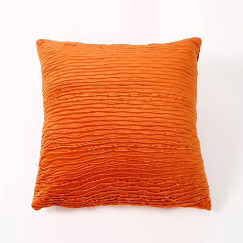Nunubee KissenSet Fester Farbe Nordeuropäischer Sofa Kissen Set Büro-Taille Kissen Set Bettkopf Big Back Orange 45 * 45 cm