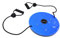 chi-enterprise Twister mit Gummibändern und Magnetpunkten, Drehteller, Rotationsscheibe, Balance Board, Disc Board, Aerobic Fitnessscheibe, Twister Platte 25 cm, blau