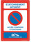 AUA SIGNALETIQUE - Panneau De Signalisation en PVC Rigide et Compact 1.5 mm. (200 x 280 mm, Stationnement Interdit Accès Pompiers)