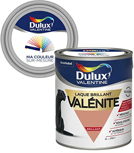 Ma Couleur Sur-mesure par Dulux Valentine – Peinture Laque Glycéro - Grande résistance pour boiseries et ferronneries - Brillant Cuivre Rose 2 L