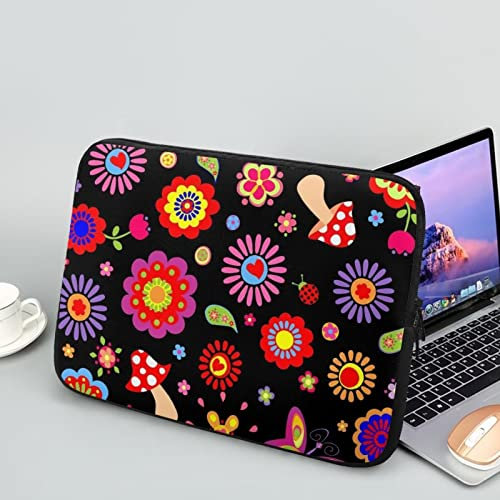 Showudesigns Mushroom Daisy Housse de protection durable pour ordinateur portable 17 - Léger et souple - Lavable en machine