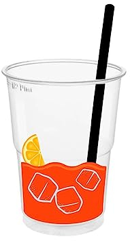 Bicchieri cocktail plastica 300 Pezzi Bicchieri in PLASTICA 350 ml per Cocktail Acqua Bevande Granite Frappe' Bicchiere Rigido in Plastica