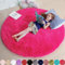 iyoimono Teppich Rund Hochflor Teppich Wohnzimmer Teppich Langflor Teppiche für Wohnzimmer flauschig Shaggy Schlafzimmer Kinderzimmer Bettvorleger Outdoor Carpet(Ø 120 cm Rund,Rose Rot)