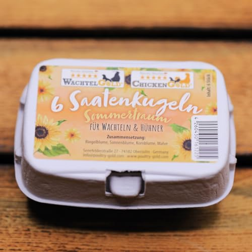 federgold Saatenkugeln Sommertraum 6 Stk Blumensaat Geschenk | Sommerliche Saatenkugeln mit Blumenmix – fördert Biodiversität, Blütenpracht & ist ein besonderes Natur-Geschenk