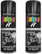 PNJB Paint Spray Can 250ml 'Black Gloss' General Purpose, Fast Dry Excellent Coverage Adhesion, Spray Paint For Metal, Plastic, Wood, Stone, Gloss Finish (Pack of 2)