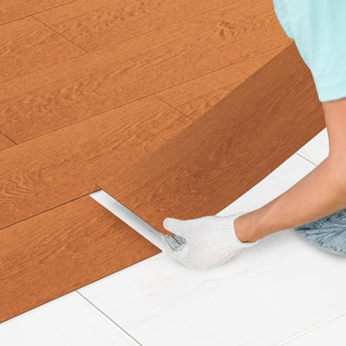 Fogmiea PVC Bodenbelag Selbstklebend Vinylboden Stabparkett Holzoptik Boden Fußboden rutschfest, wasserfest, schwer entflammbar 2 m²/14 Fliesen, Classic Warm Oak