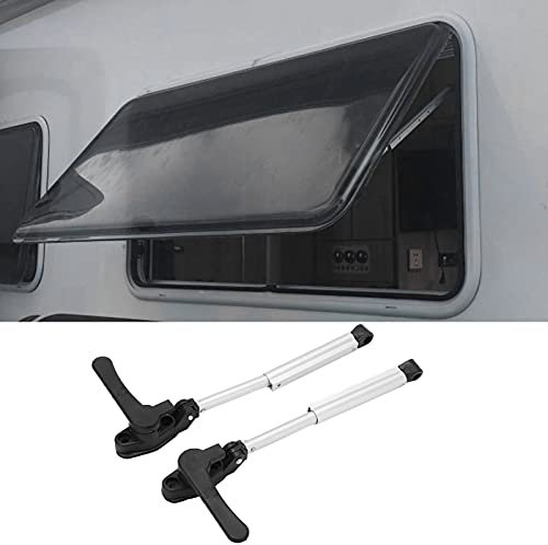 Ejoyous Fensterheber für Wohnwagen,2Stück Fensteraussteller Stützstange Wohnwagen Stufenlos Einstellbar 18-23cm RV Fenster Stützstang, für Öffnen und Schließen von Wohnmobil Fenstern