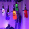 ZZQVIP Bunte Hexenhut-Geister-Lichterkette mit 50 LED-Lichtern, 3m wasserdichte Halloween Lichterkette für Halloween Deko, Perfekt für Halloween Deko Outdoor und Halloween Deko im Garten