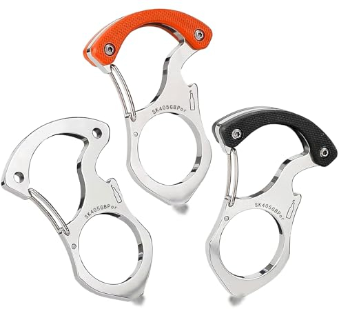 3 Stück Schlüsselring Metall, Schlüsselring mit Karabiner, Multifunctional Car Key Buckle Hook, mit Karabiner Schlüsselanhänger, Edelstahl Schlüsselanhänger für Outdoor Werkzeuge, Unisex