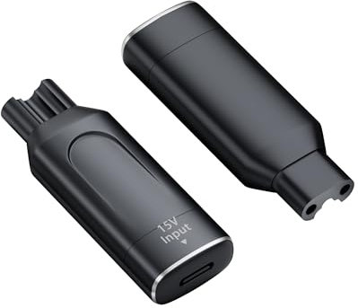 Tobfit 15V für Philips HQ8505 Rasierer Ladegerät,USB C Adapter Shaver Ladeadapter für Philips Norelco Series 3000 5000 7000 9000,OneBlade QP6520 QP6530 QP6510