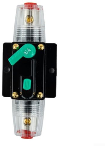 12V 24V DC Disjoncteur Fusible avec commande manuelle pour voiture bateau étanche (10A)