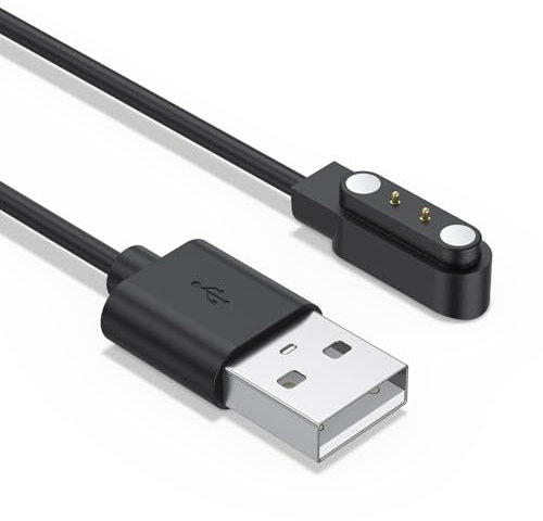 Tobfit ladekabel Ladegerät für AGPTEK LW11, YAMA SW022, AGPTE LW11, Ticwatch GTX, Xiaomi Haylou Solar LS05 USB Ladekabel für SW022(100cm)