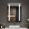 EMKE 50 x 70 cm LED Bathroom Mirror with Shaver Socket, Backlit Bathroom Mirror with LED Lights, Anti-fog/Dimmable/Touch Switch, Smart Mirrors, IP44, Vertical