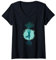 Damen Yoga Meditation Mandala Motiv Spiritualität Lotus T-Shirt mit V-Ausschnitt