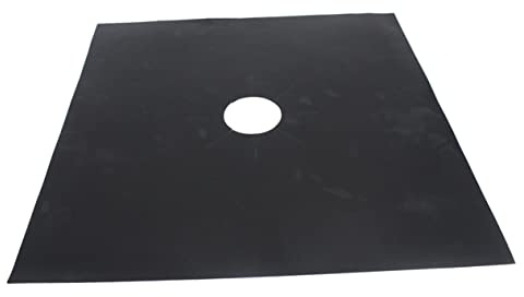 12pcs Gas Hob Protector Non Stick Oven Liner for Gas Cookers Easy Clean Surface Protection Pad for Home and Restaurant Use Black