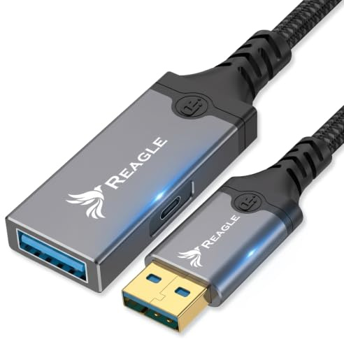 Reagle Active Extender Kabel USB-A 10M USB 3.2 Gen1 5 Gbps Verstärker A Stecker auf A Buchse plug and play für Kartenlesegerät,Tastatur, Drucker, Scanner, Kamera