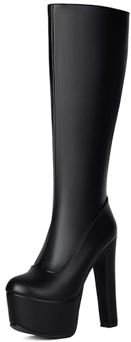 LarDorLin Donna Moda Cordoncino Stivali Alti Punta Rotonda