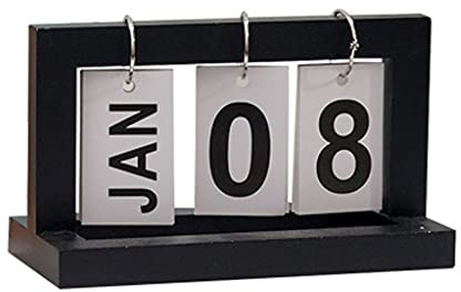 Holz-Kalender im Vintage-Stil, für Heimdekoration, monatlich, täglich, stehend, Dekoration, Holz für Zuhause, Büro, Schreibtisch