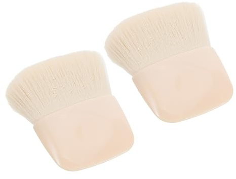 VICASKY Kleiner Make Up Pinselset 2 Stück-pack mit Weichen Borsten Kompakt und Tragbar Flacher Rouge und Puderpinsel für Empfindliche Haut und Reisen