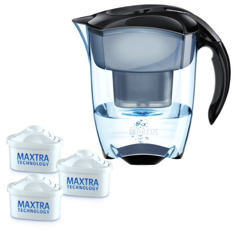 Brita Elemaris Carafe XL + 3 cartouches Noir