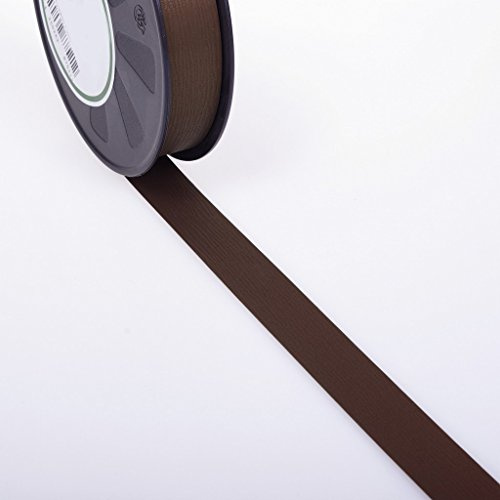 Deko und Band Wetterfestes Polyband mit Holzmaserung - Dunkelbraun - 25 mm - 91 m Rolle - 88