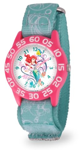 Disney Mädchen Analog Quarz Uhr mit Nylon Armband W001190
