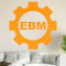 EBM - Electronic Body Music Wandtattoo in 6 Größen - Wandaufkleber Wall Sticker - Dekoration, Küche, Wohnzimmer, Schlafzimmer, Badezimmer