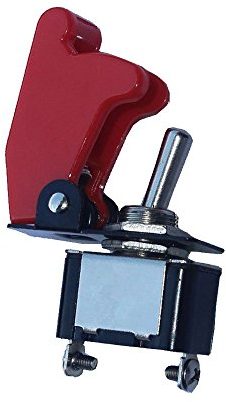 Mintice™ KFZ Rote Kippschalter Schalter Wippschalter 12V 250V DC SPST 2-Polig Metall