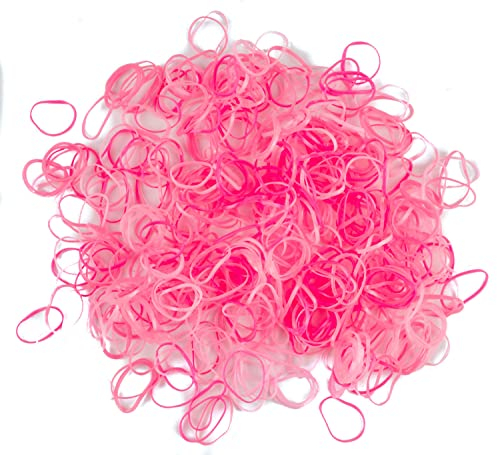 Mytoptrendz®- Pink Tone Small Tiny Thin Elastics Rubber Bands Hair Tie