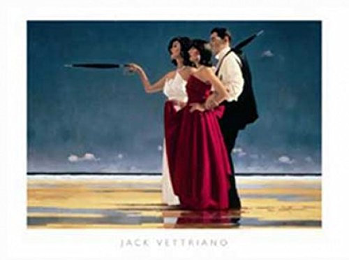 1art1 Jack Vettriano Poster l'homme Porté Disparu I Affiche Reproduction 80x60 cm