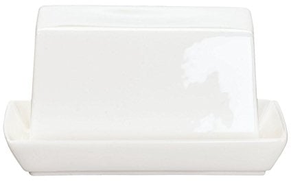 ASA Á Table Butterdose, Keramik, weiß glänzend, 11x8.8x10 cm