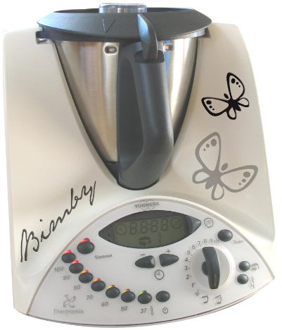 Aufkleber passend für den Thermomix TM31 Bimby fine line- Schmetterling - Vinylfolie