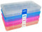 DUOFIRE Scatola in Plastica Stoccaggio Scatole Divisori Mobili Organizzatore Contenitore per Dell'orecchino Strumento Accessori (15 Scomparti x 4, 4 Colori)
