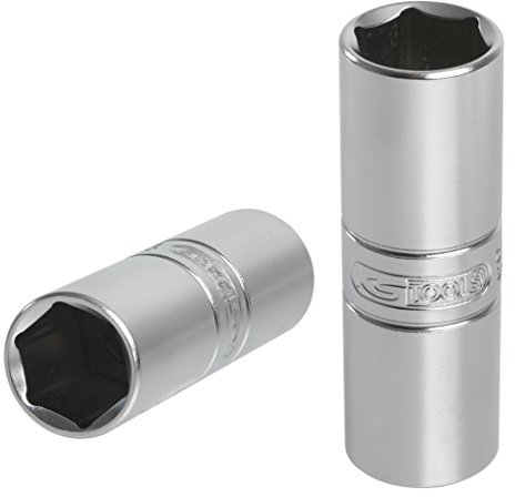 KS Tools 922.1206 - Douille bougie 1/2'', 21 mm - Version longue - Gamme ULTIMATE® - En Chrome Vanadium - Finition chromée satinée