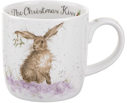 Wrendale Designs Tasse en porcelaine anglaise The Christmas Kiss par Wrendale Designs