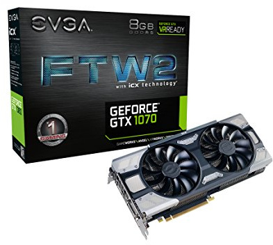 EVGA - Scheda grafica GeForce GTX 1070 SC Gaming ACX 3.0, 08G-P4-6173-KR Real Boost Clock: 1797 MHz