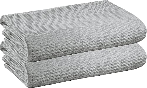 Erwin Müller Sommerdecke Siena im 2er-Pack, Baumwolldecke Silber Größe 100x150 cm - luftig-leicht, weiche Qualität, sehr angenehm - 100% Baumwolle