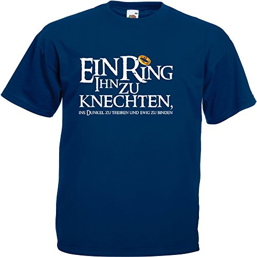 Herren T-Shirt EIN Ring ihn zu knechten für den Junggesellenabschied (Männer/Bräutigam)