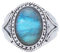 Ring Silber 925 Damen Labradorit Edelstein blau ausgefallen verspielt