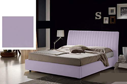Dafne Italian Design Letto matrimoniale contenitore, similpelle lavabile, colore viola glicine - Dimensioni: Larghezza 178 x 228 x H 110 cm - per materasso 160 x 200. - 100% Made in Italy (SFI)