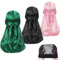 DaMohony 3 Stück Seidige Durag Packung mit Wellenkappe für Männer Frauen Wellen, Satin DOO Rag, Kopfwickel Durag Langen Schwanz Kopftuch Sanft Deckel für Haarwellen