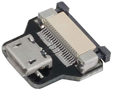 chenyang Micro USB 2.0 conector plano hembra soporta transferencia de datos de 480 Mbit/s, carga de 5 V para cable plano, Raspberry Pi, GoPro, dron, cámara, cardán