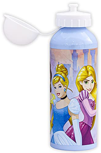 SKYLINE Borraccia per Bambini 500 ML, Bottiglia in Alluminio per Ragazze, Termica, Con Coperchio Ermetico, Senza BPA, Da Portare a Scuola, Parco, Sport ecc