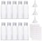 10Pcs Empty Travel Bottles Container Flip Cap Bottles Cosmetic Bottles with Funnels Syringe and Labels for Travel or Cosmetic(100ML)