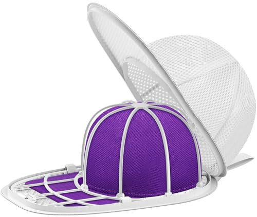 Haiou Cap Washer Cap Waschmaschinen Form Waschen für Waschmaschinen-Hutnetz für Baseballkappe, Weiß