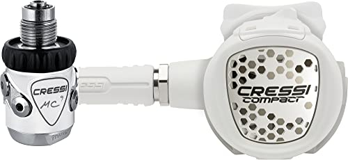 Cressi MC9/XS Compact Regulator - Regulador de Buceo, DIN, Blanco, Adulto Unisex